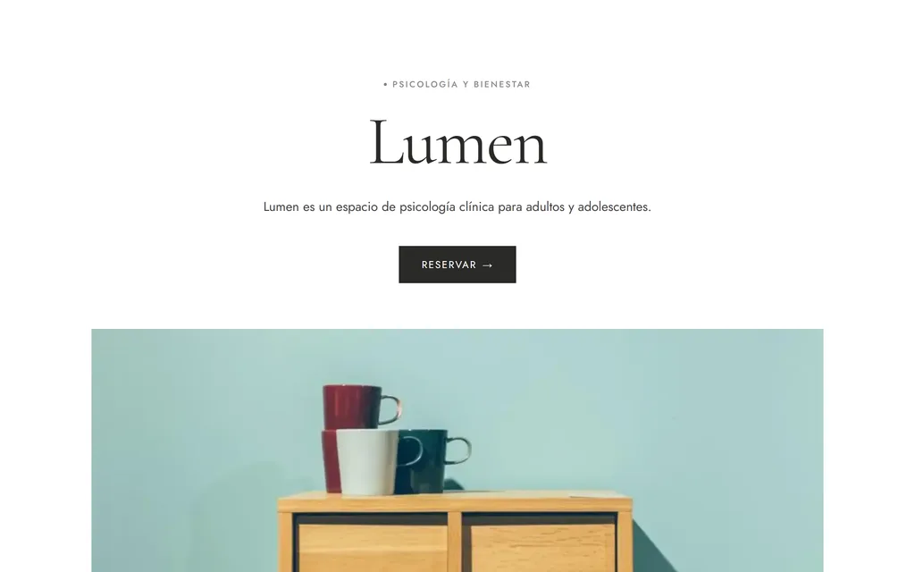 Plantilla Minimal — así se ve un sitio de psicología y bienestar